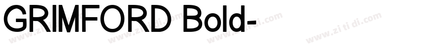 GRIMFORD Bold字体转换